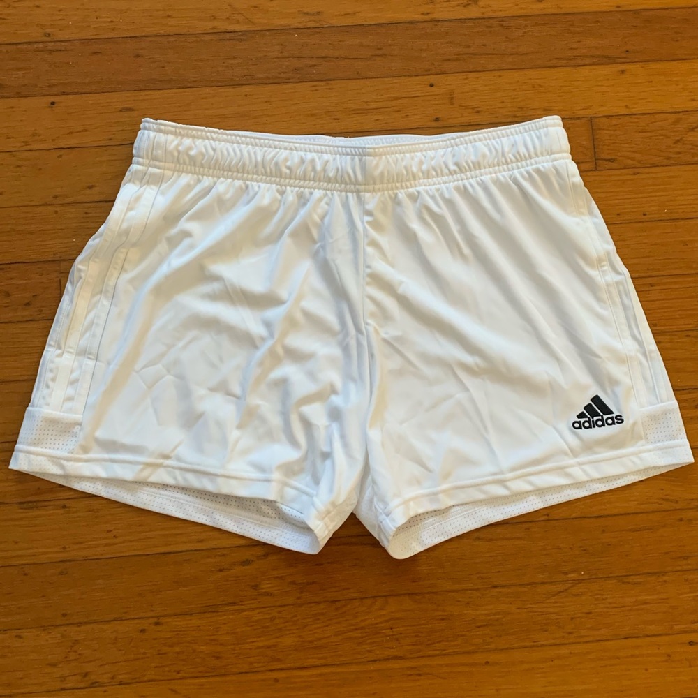 Adidas white running shorts M